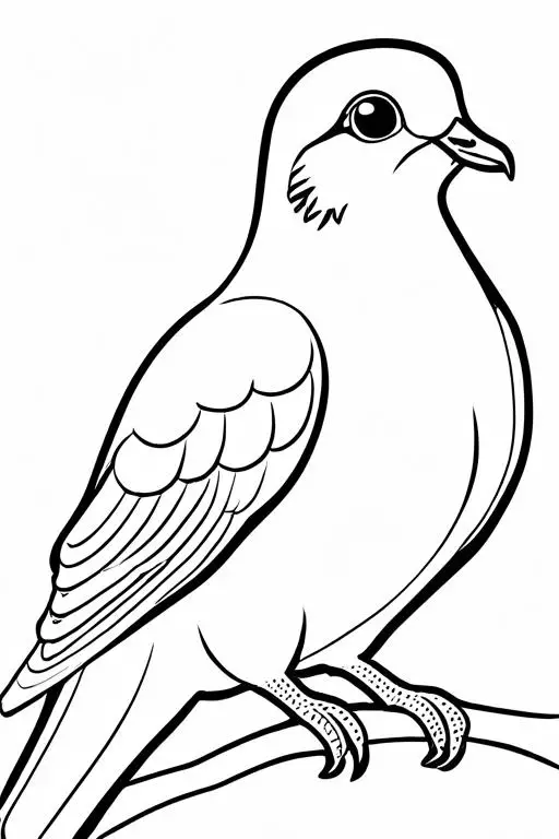 Dove Coloring Page 15 for Kids