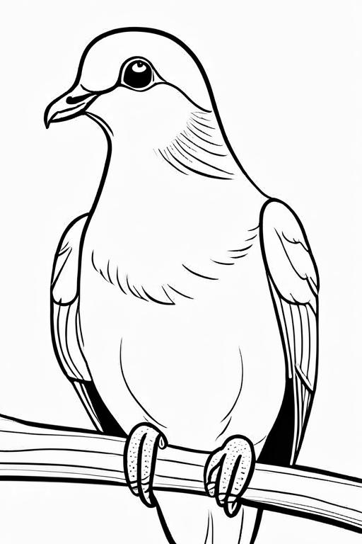 Dove Coloring Page 16 for Kids