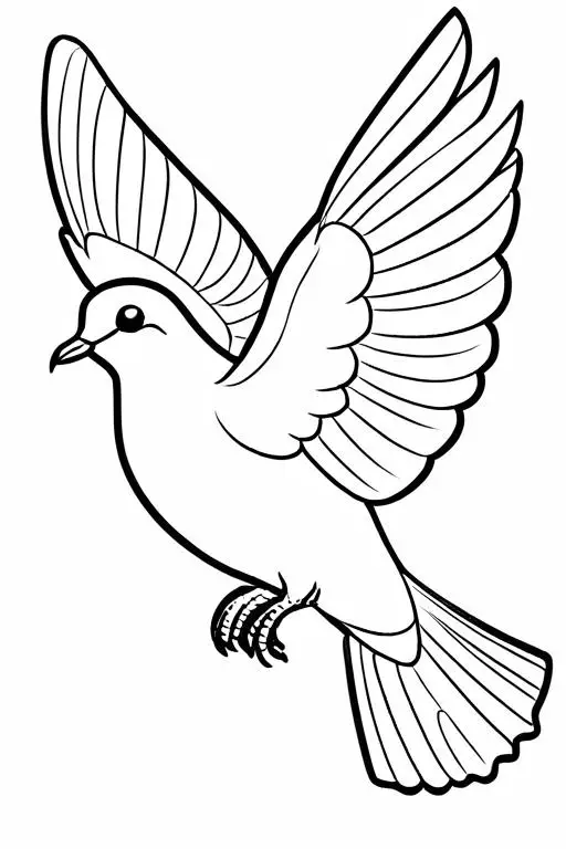 Dove Coloring Page 17 for Kids