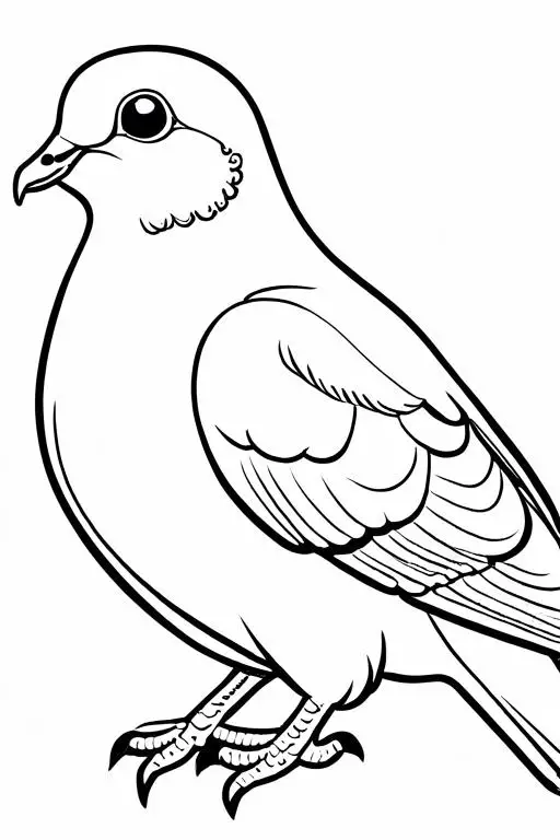 Dove Coloring Page 18 for Kids