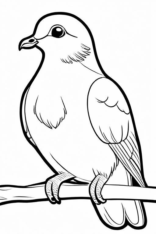 Dove Coloring Page 19 for Kids