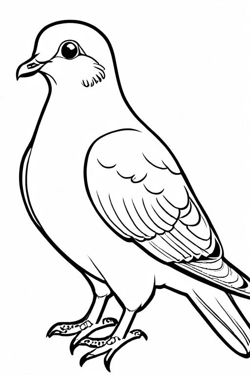 Dove Coloring Page 3 for Kids