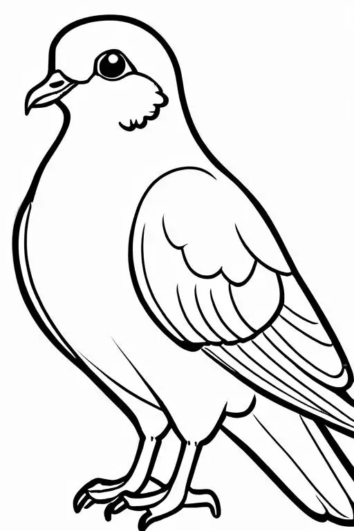 Dove Coloring Page 4 for Kids