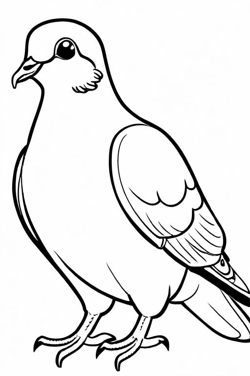 Dove Coloring Page 5 for Kids