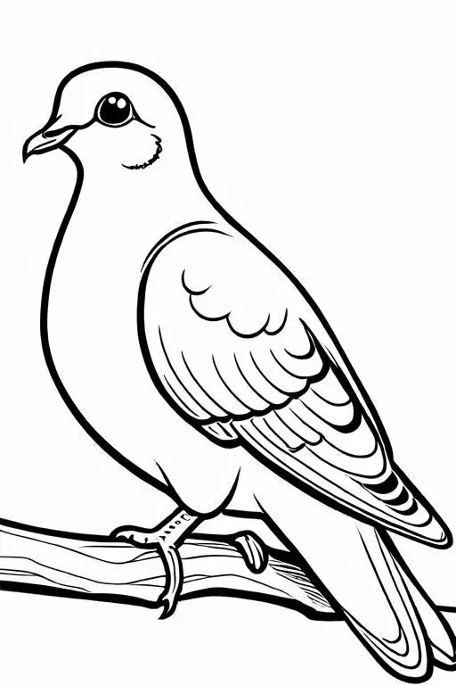 Dove Coloring Page 6 for Kids