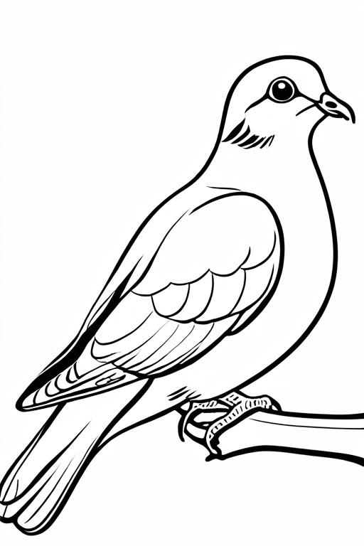 Dove Coloring Page 7 for Kids