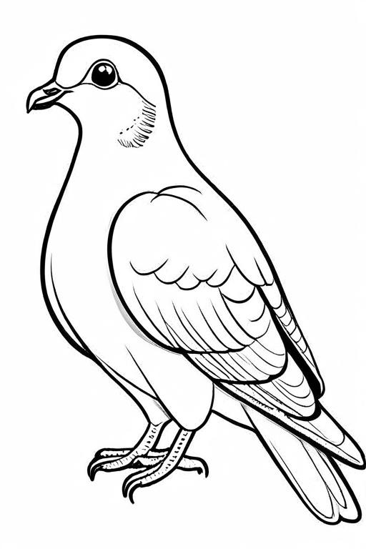 Dove Coloring Page 8 for Kids