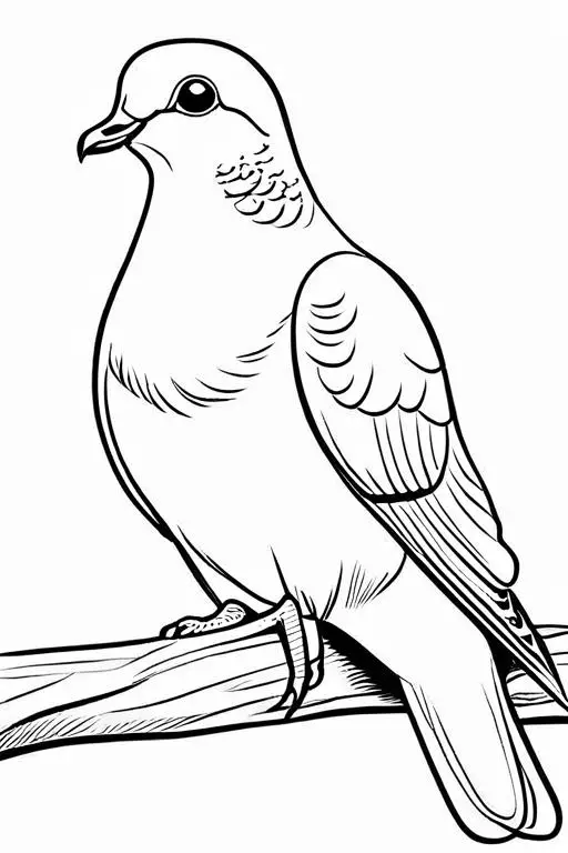 Dove Coloring Page 9 for Kids