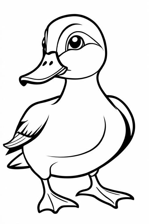 Duck Coloring Page 5 for Kids