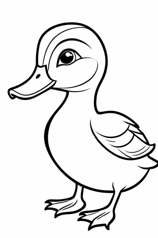 Duck Coloring Page 6 for Kids