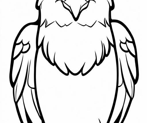 Eagle Coloring Page 1 for Kids