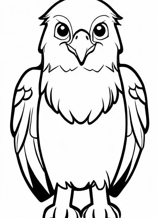 Eagle Coloring Page 1 for Kids