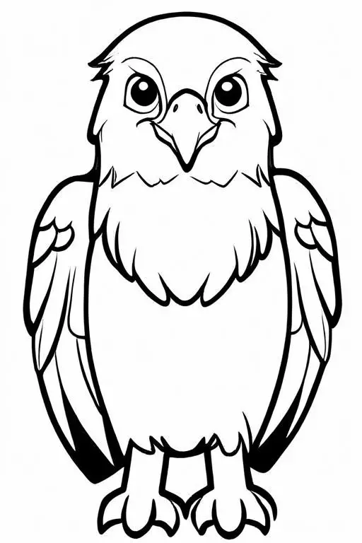 Eagle Coloring Page 1 for Kids