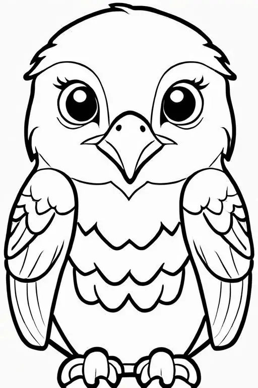 Eagle Coloring Page 4 for Kids