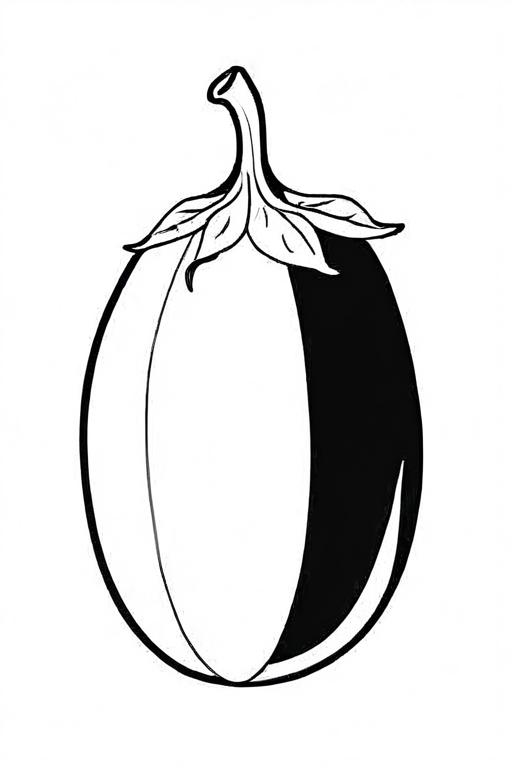 Eggplant Coloring Page 10 for Kids