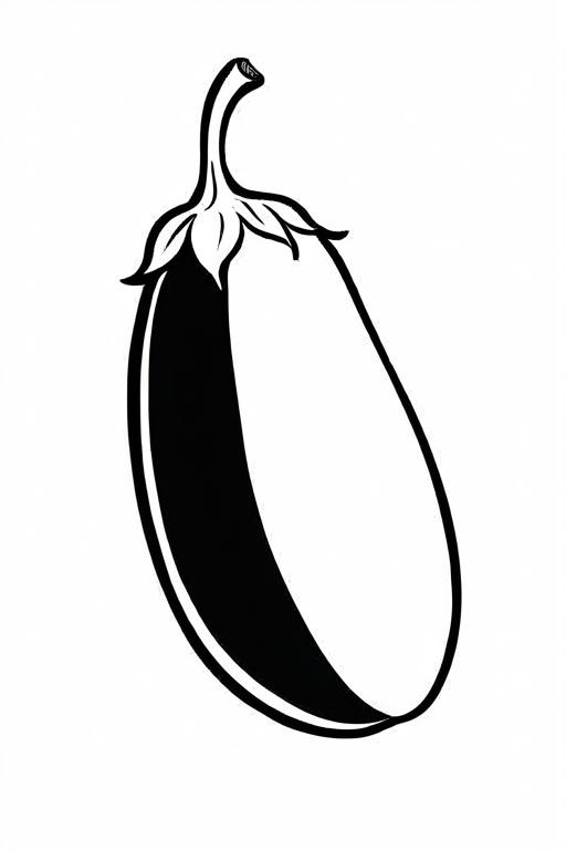 Eggplant Coloring Page 2 for Kids