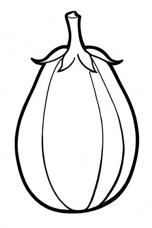 Eggplant Coloring Page 3 for Kids