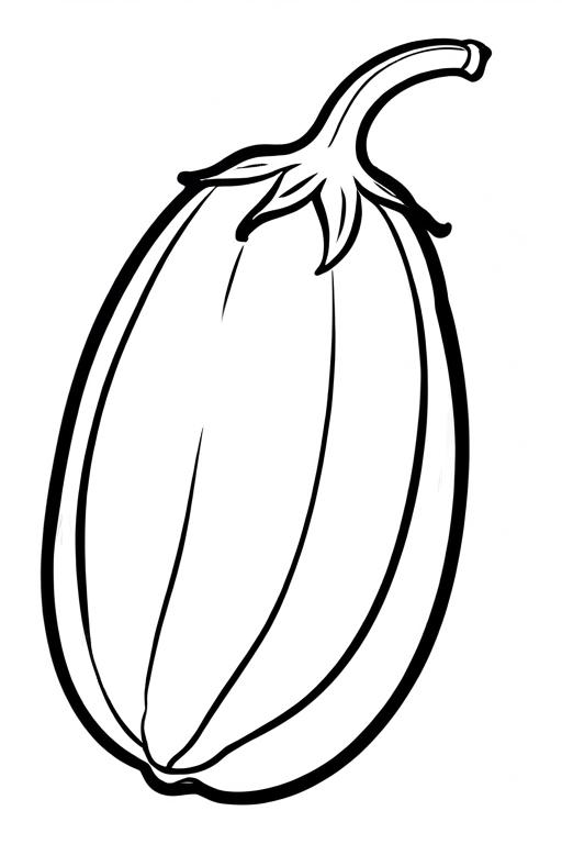 Eggplant Coloring Page 4 for Kids