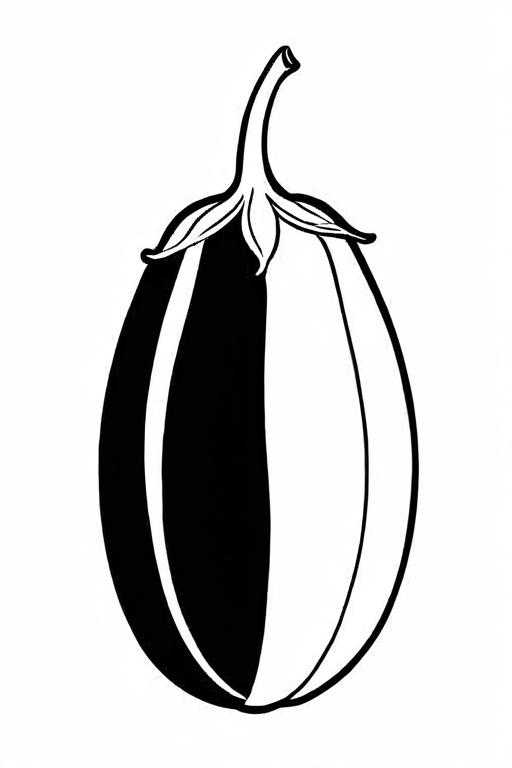 Eggplant Coloring Page 5 for Kids