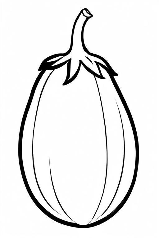 Eggplant Coloring Page 6 for Kids