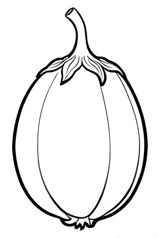 Eggplant Coloring Page 8 for Kids