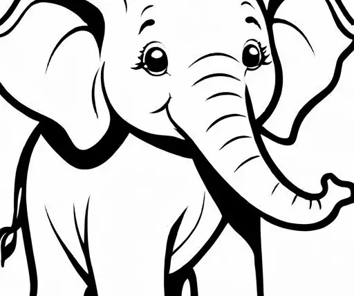 10 Elephant Coloring Pages For Kids