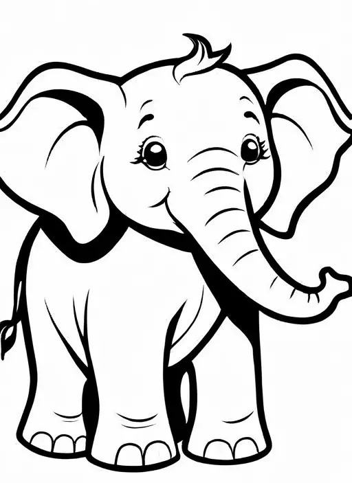 10 Elephant Coloring Pages For Kids