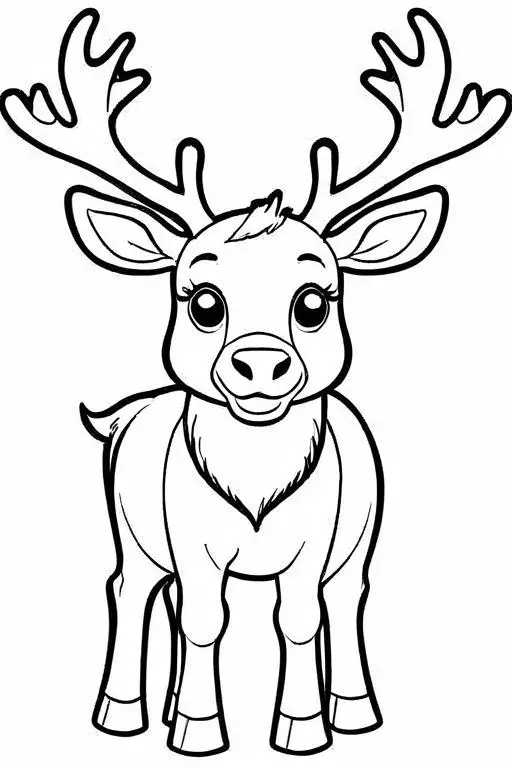 Elk Coloring Page 5 for Kids