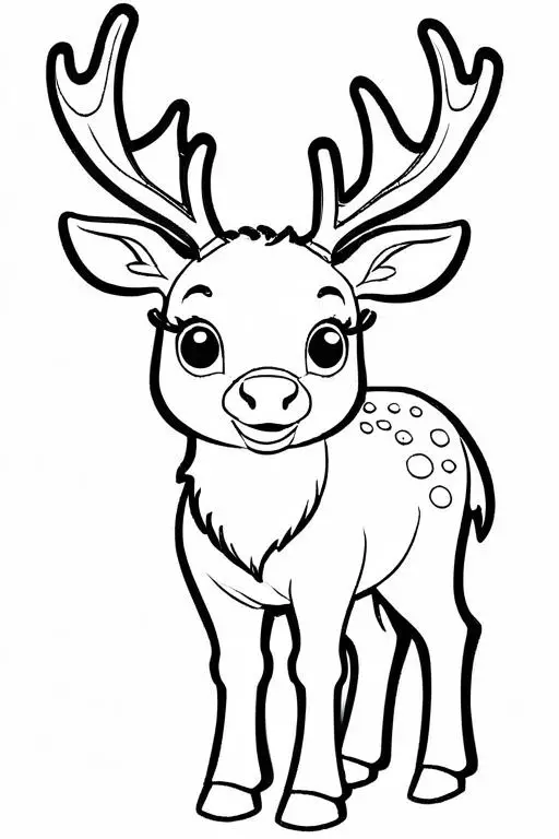 Elk Coloring Page 9 for Kids