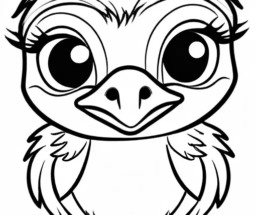 10 Emu Coloring Pages For Kids