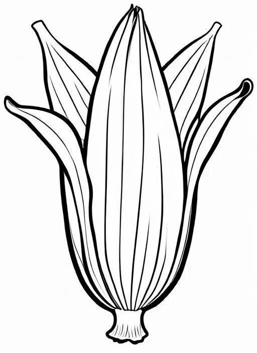 Endive Coloring Page 1 for Kids