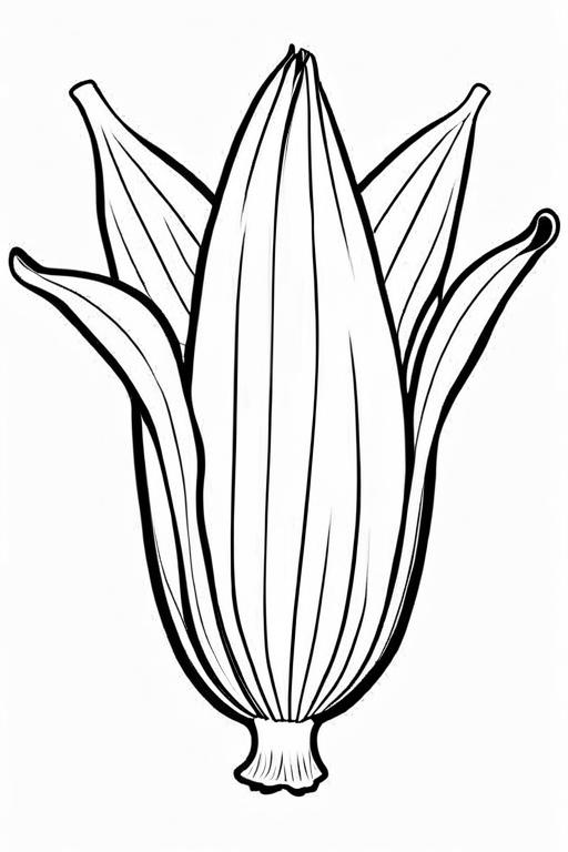 Endive Coloring Page 1 for Kids