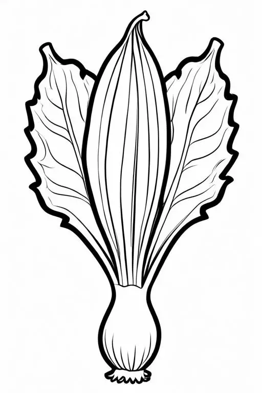 Endive Coloring Page 10 for Kids