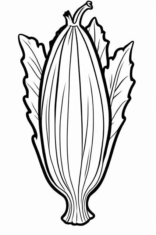 Endive Coloring Page 12 for Kids