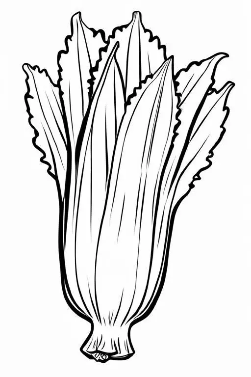 Endive Coloring Page 21 for Kids