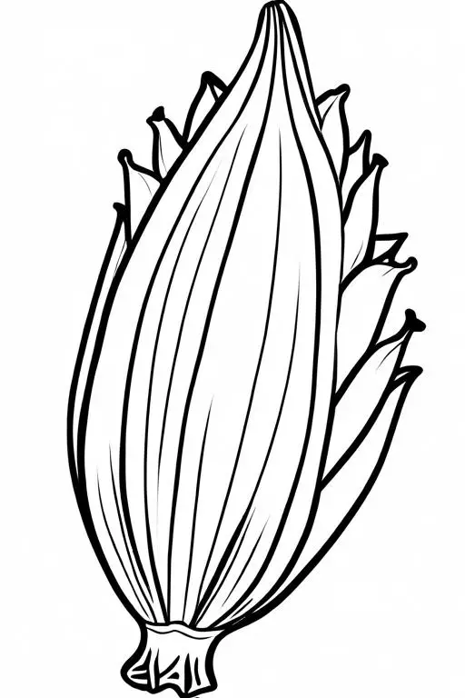 Endive Coloring Page 5 for Kids