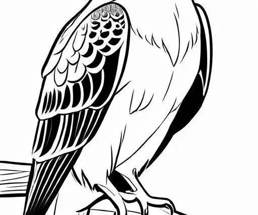 Falcon Coloring Page 1 for Kids