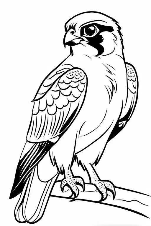 Falcon Coloring Page 10 for Kids