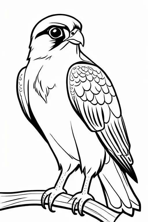 Falcon Coloring Page 11 for Kids