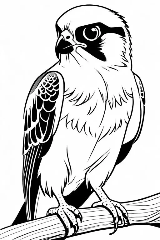 Falcon Coloring Page 12 for Kids