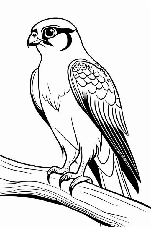 Falcon Coloring Page 13 for Kids