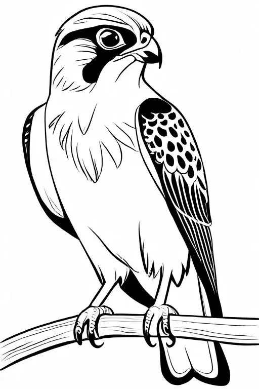 Falcon Coloring Page 14 for Kids