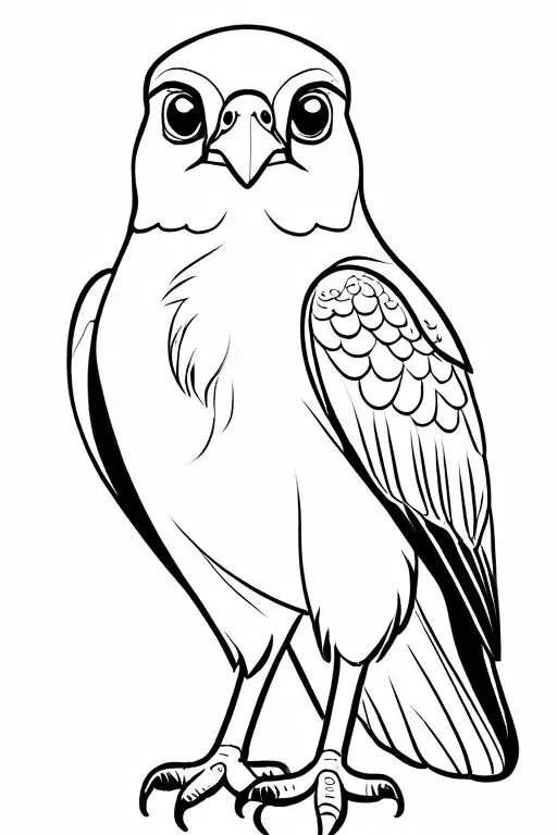 Falcon Coloring Page 16 for Kids