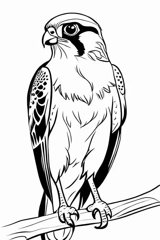 Falcon Coloring Page 17 for Kids