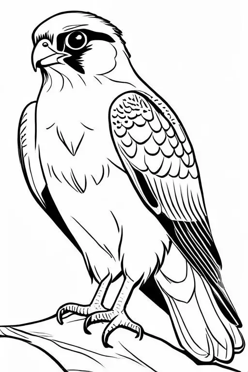 Falcon Coloring Page 18 for Kids