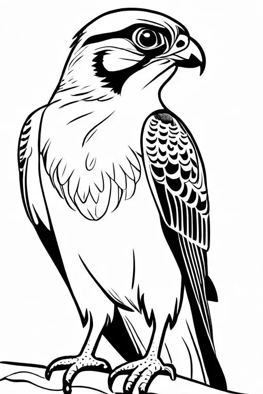 Falcon Coloring Page 19 for Kids