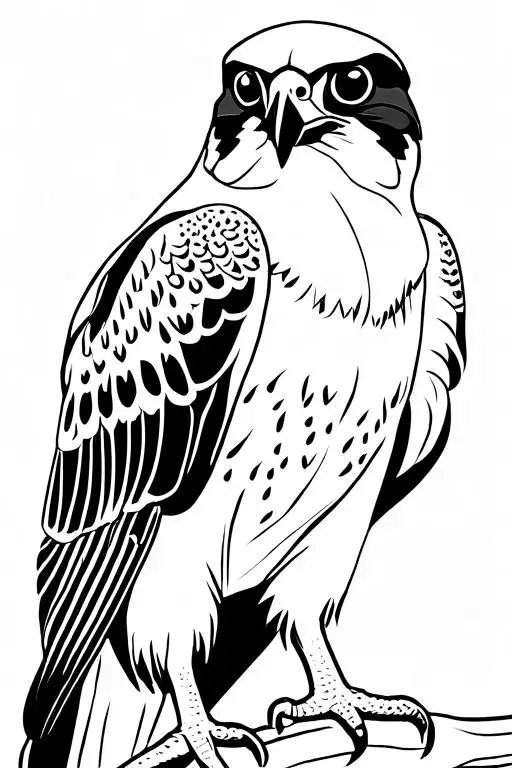 Falcon Coloring Page 21 for Kids