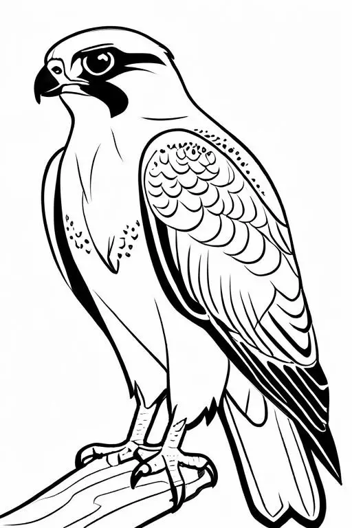 Falcon Coloring Page 24 for Kids