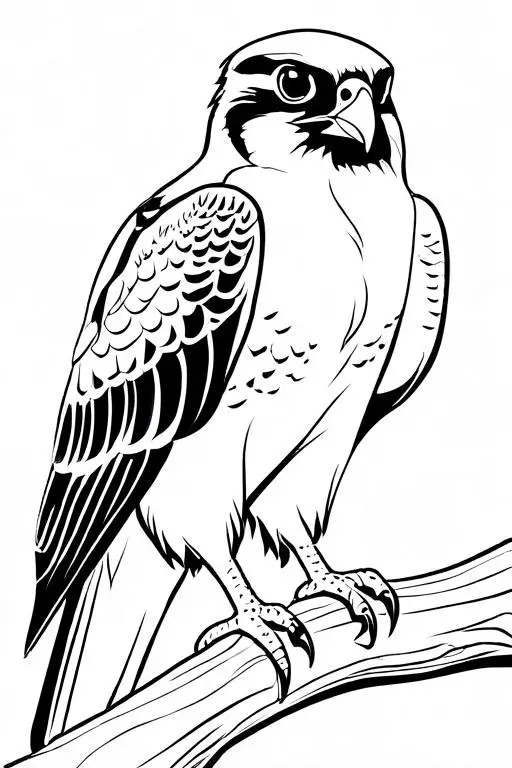 Falcon Coloring Page 25 for Kids