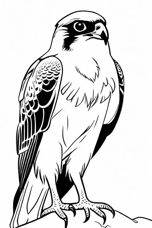 Falcon Coloring Page 27 for Kids